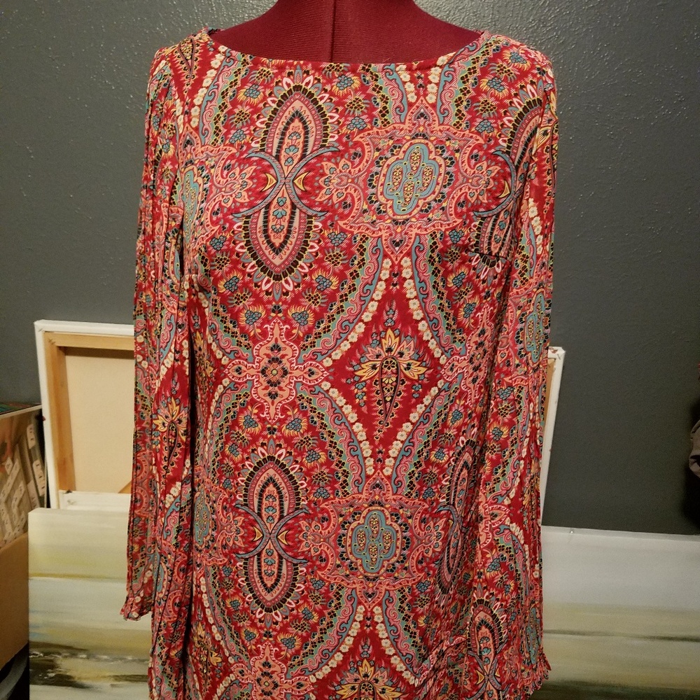 Los Angeles long sleeve hippie dress